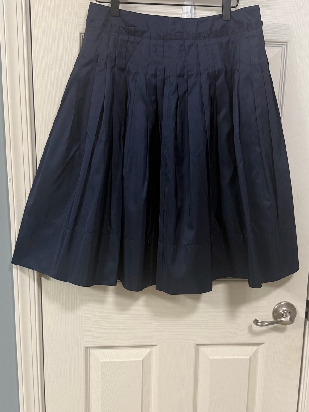 100% Silk Vintage Navy Pleated Full A-Line Skirt Wedding Wedding Guess